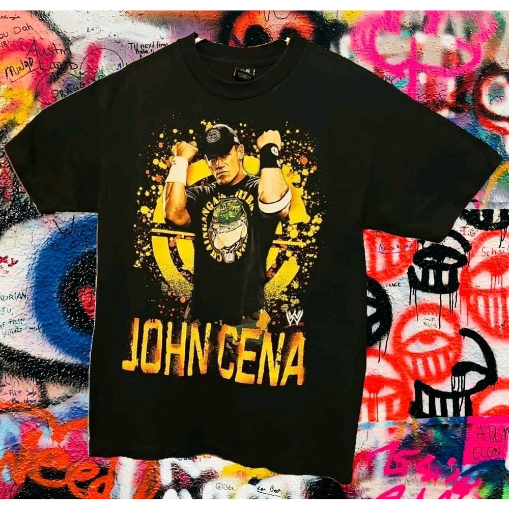 2007 John Cena Shirt Double Sided Rap T Hustle Loyalty Respect Fifth Sun WWE